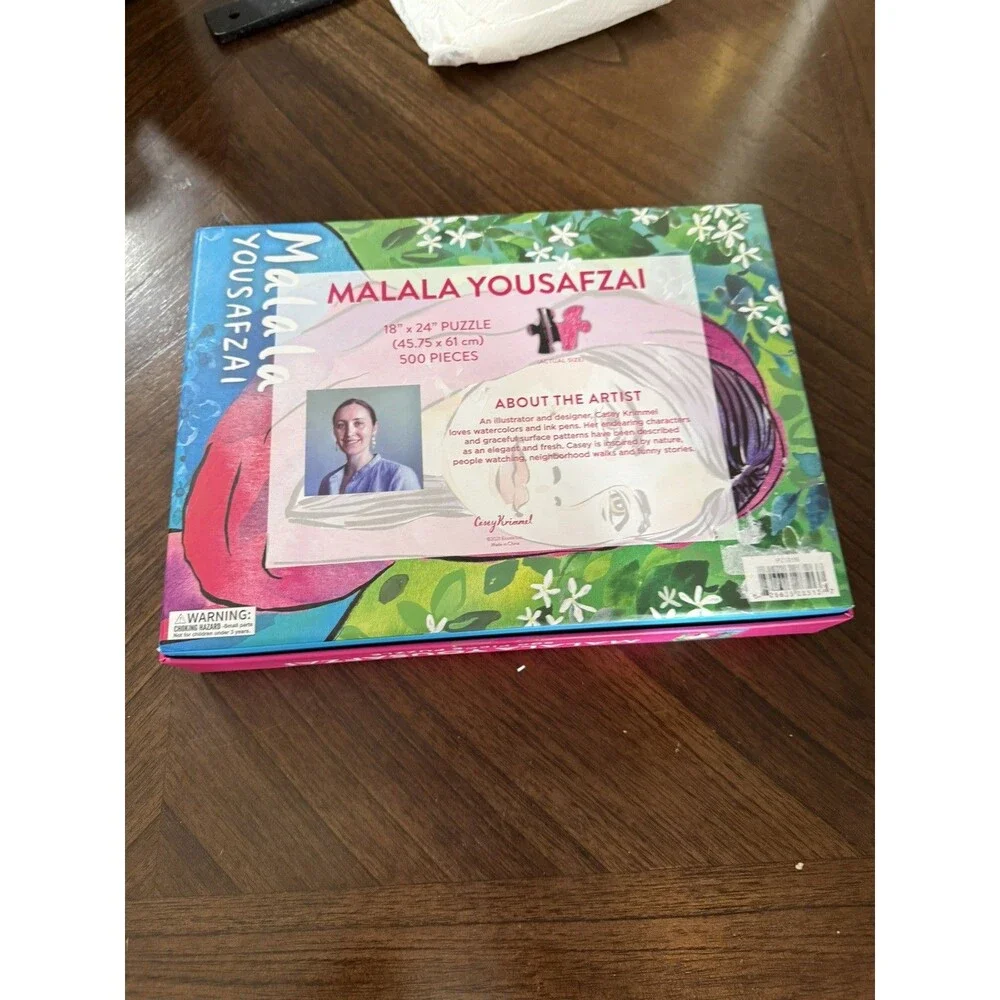 New 500 Piece MALALA YOUSAFZAI by Casey Krimmel Jigsaw Puzzle 18